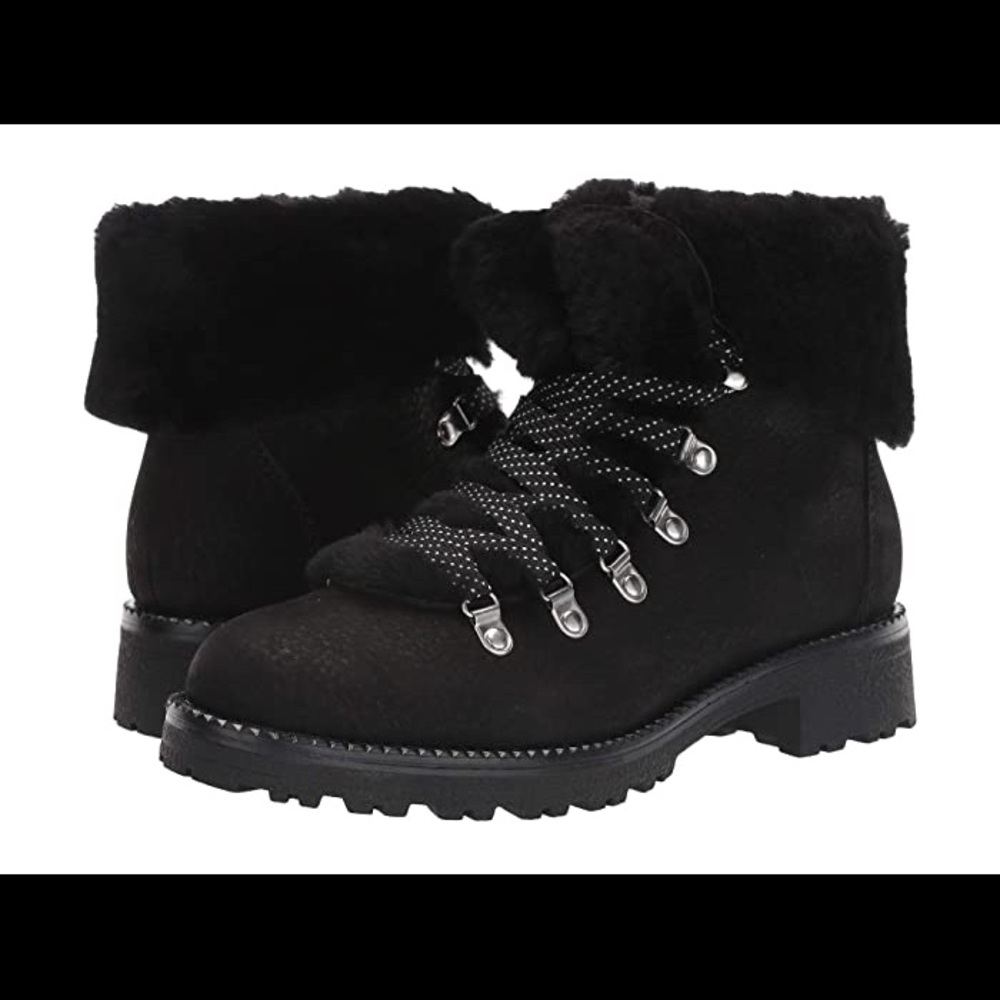 J. Crew Nordic Boots | Black Shearling, Size 6